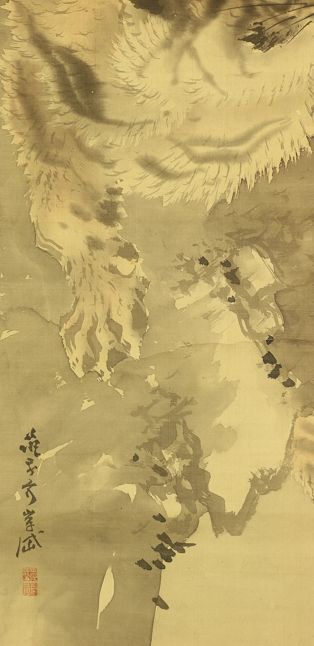 岸岱 Gantai (1782-1865) Japanese art paired kakejiku kakemono wall hanging scrolls / Dragon and Tiger RC330 - Image 18