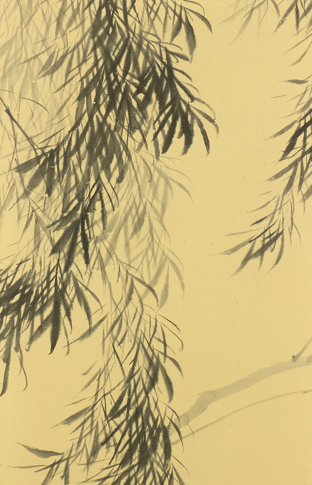 蟻峰 Giho Japanese Pair of Byobu Room divider 6 panels Folding screens "Kacho - Pine Pheasant Plum Iris Egret Willow Bellflower Wild Duck Chrysanthemum Nandina Crow Bamboo" V825 - Image 30