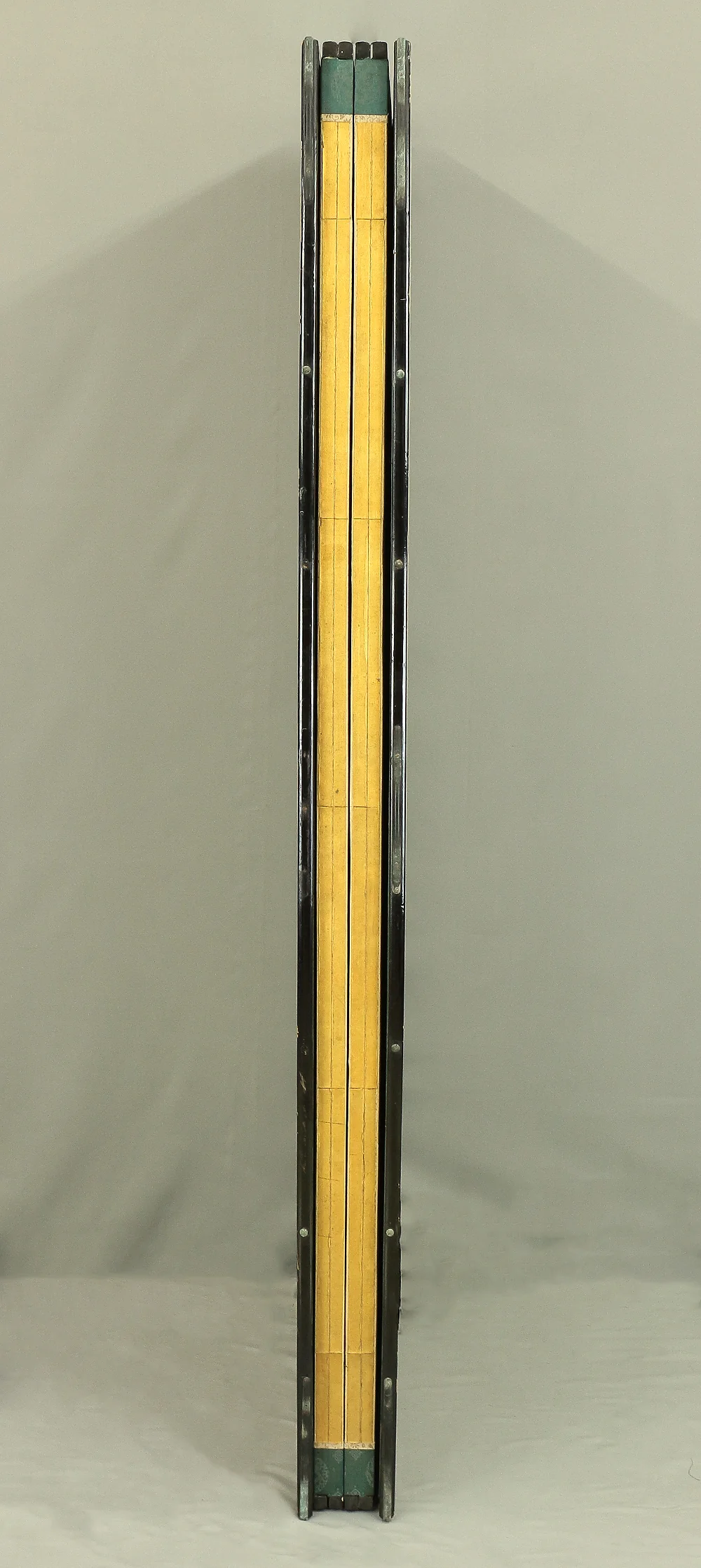 蟻峰 Giho Japanese Pair of Byobu Room divider 6 panels Folding screens "Kacho - Pine Pheasant Plum Iris Egret Willow Bellflower Wild Duck Chrysanthemum Nandina Crow Bamboo" V825 - Image 79