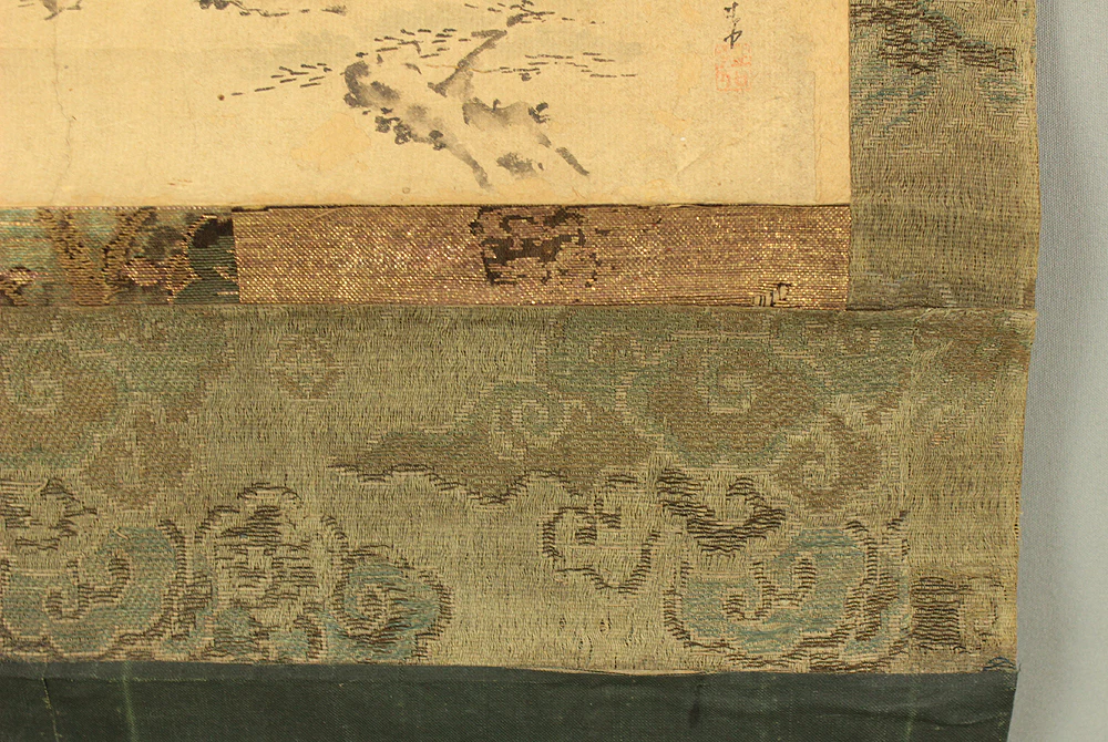 玉栄 Gyokuei Japanese antique art kakejiku kakemono wall hanging scroll / Mt. Fuji and Pine Tree with Box RC877 - Image 13