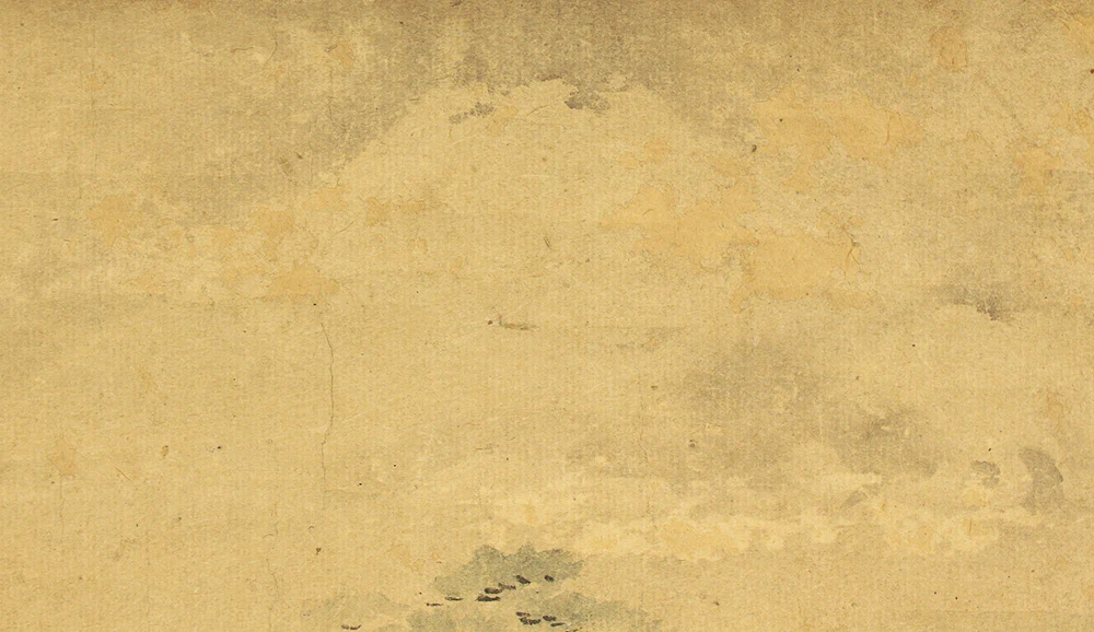 玉栄 Gyokuei Japanese antique art kakejiku kakemono wall hanging scroll / Mt. Fuji and Pine Tree with Box RC877 - Image 7