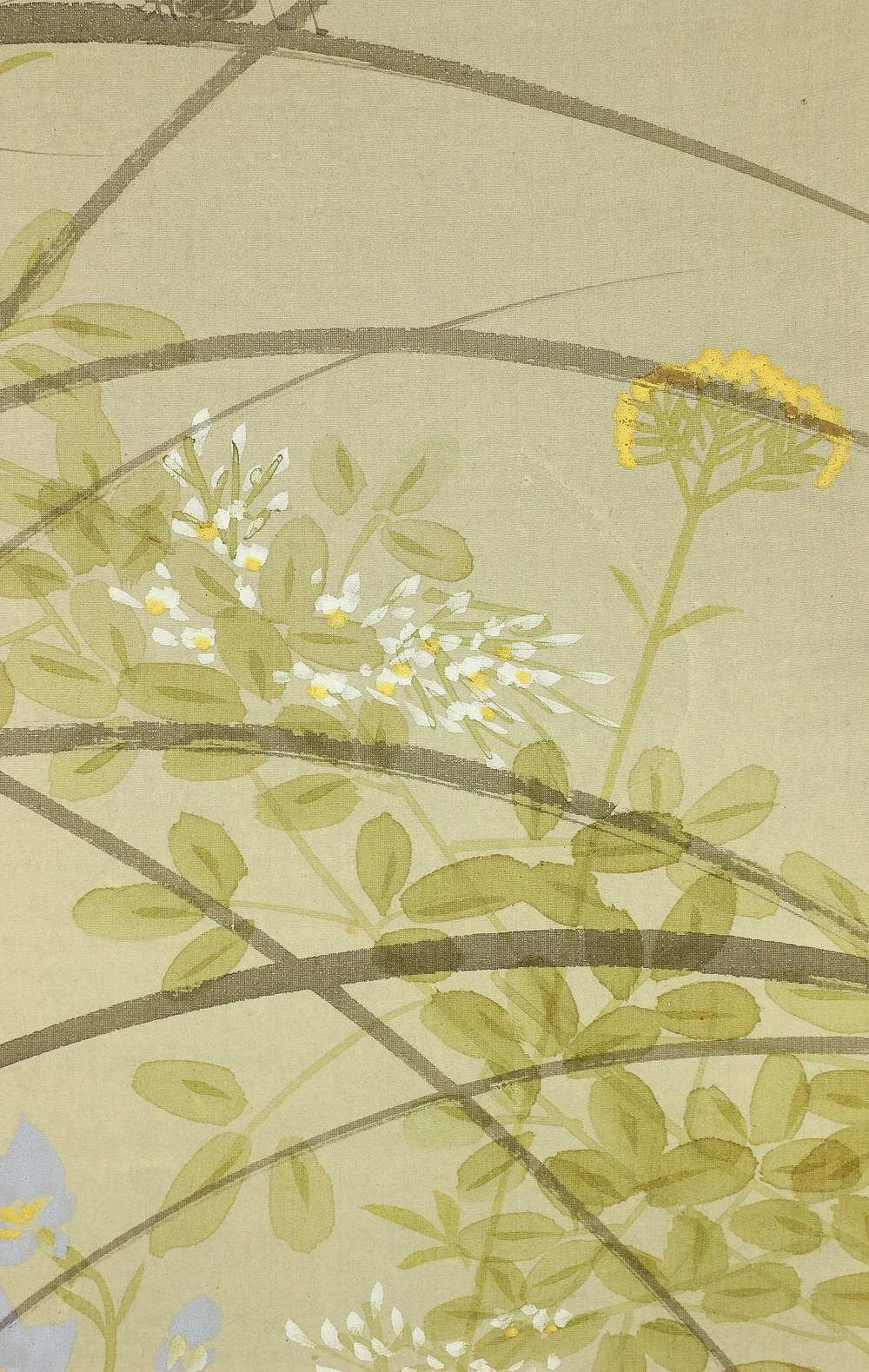 玉城 Gyokujo Japanese art kakejiku kakemono wall hanging scroll / Autumn Flowers under Full Moon and Silver Grass with Box RC527 - Image 10