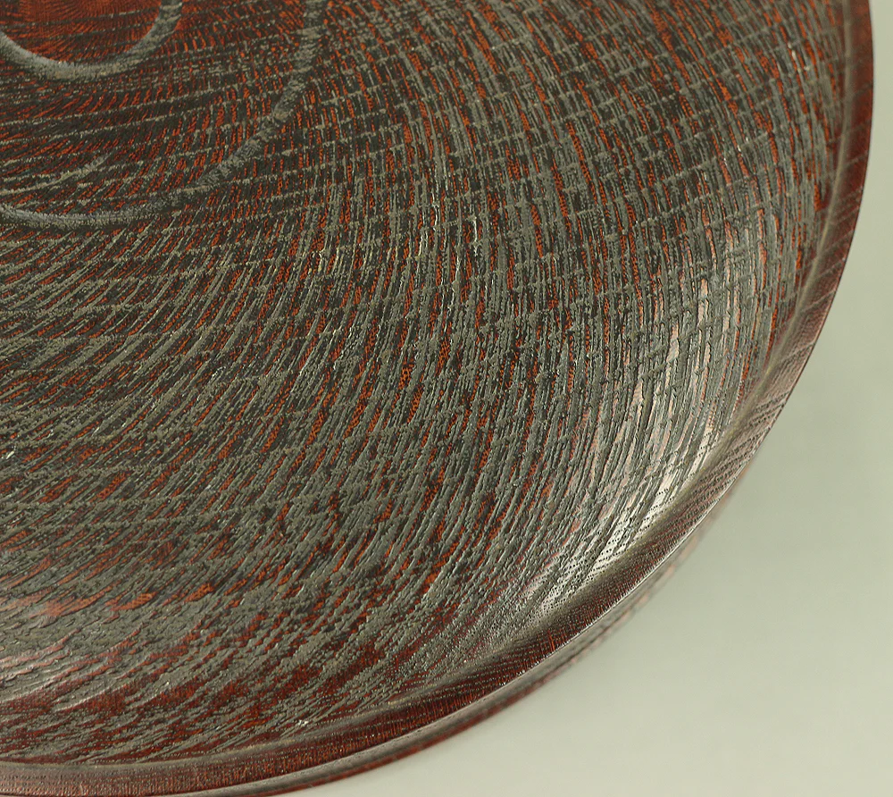 仁平 Jinbei Spiral-shaped Wooden Kashiki Confectionery Bowl VA415 - Image 15