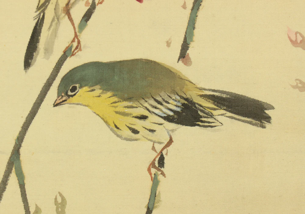 花耕 Kako Japanese art kakejiku kakemono wall hanging scroll / Weeping Cherry Tree and Little Bird with Original Box (Tomobako) RD554 - Image 9