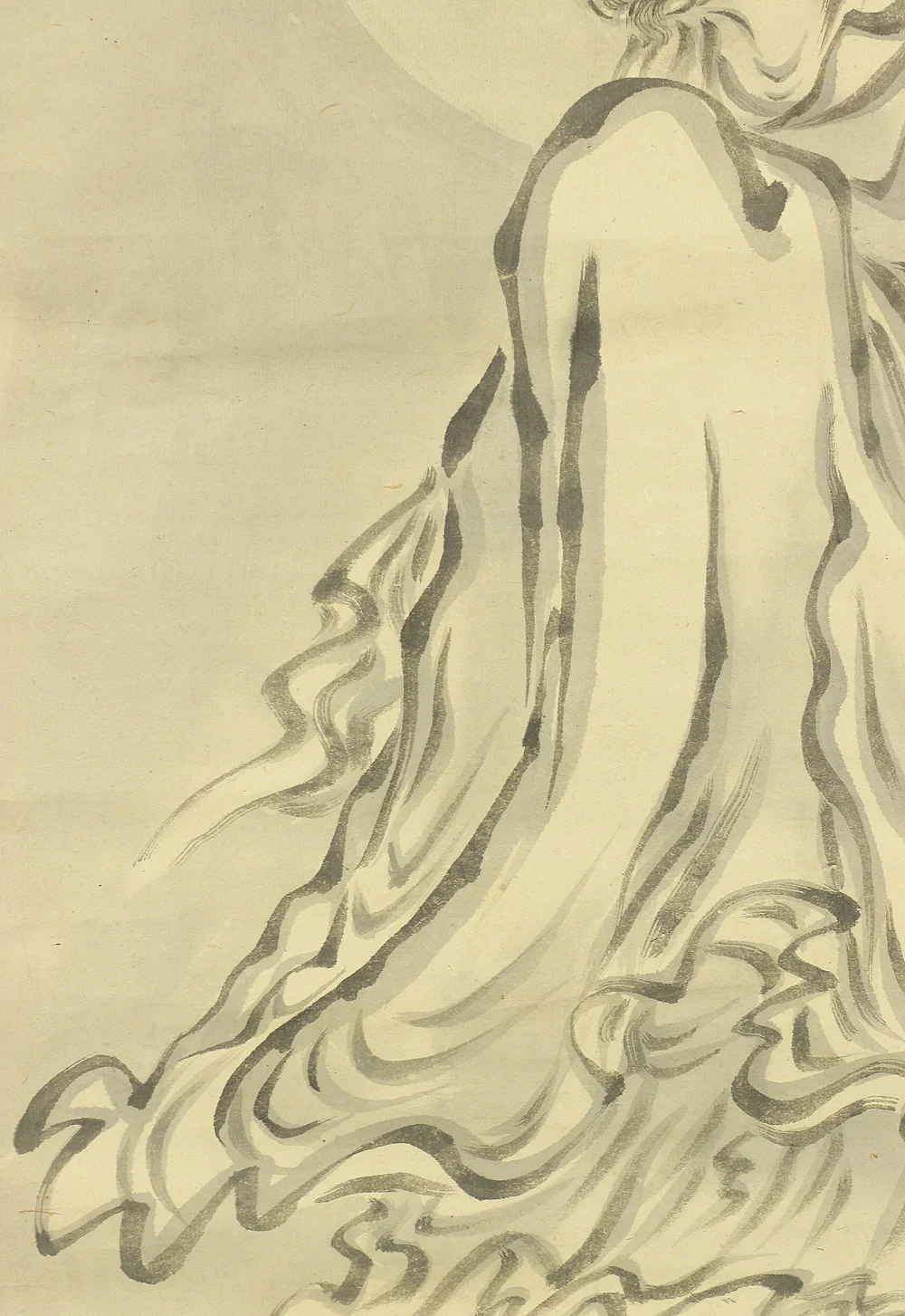閑心 Kanshin (Estimate) Japanese antique art kakejiku kakemono wall hanging scroll / Buddha Shaka Coming out of the Mountains After Asceticism A108 - Image 7