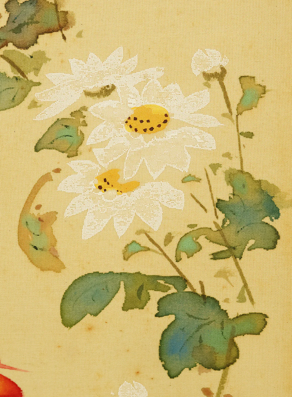 中島啓朝 Nakashima Keicho (1898-1983) 佳僊 Keisen Japanese art kakejiku kakemono wall hanging scroll / Collaboration work - Chrysanthemum, Cock's Comb, and Grasshopper with Original Box (Tomobako) RD881 - Image 8