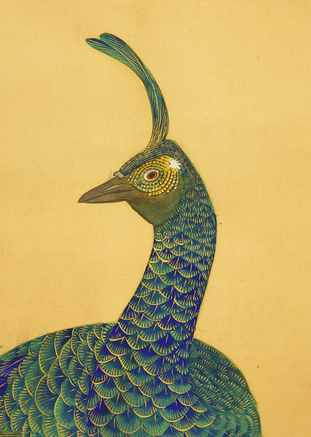 虹斎 Kosai Japanese art Large 150cm / 59.1" Width kakejiku kakemono wall hanging scroll / Two Peafowls and Peony RD862 - Image 12