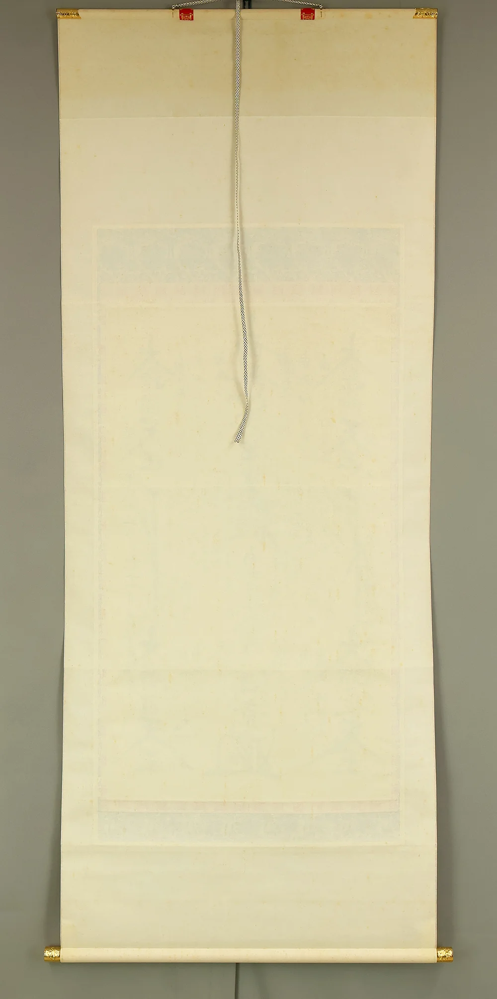 日竟 Nichikyo Age 2001 Japanese art Buddhist kakejiku kakemono wall hanging scroll / Nichiren Mandala Gohonzon with Original Box (Tomobako) RE432 - Image 9