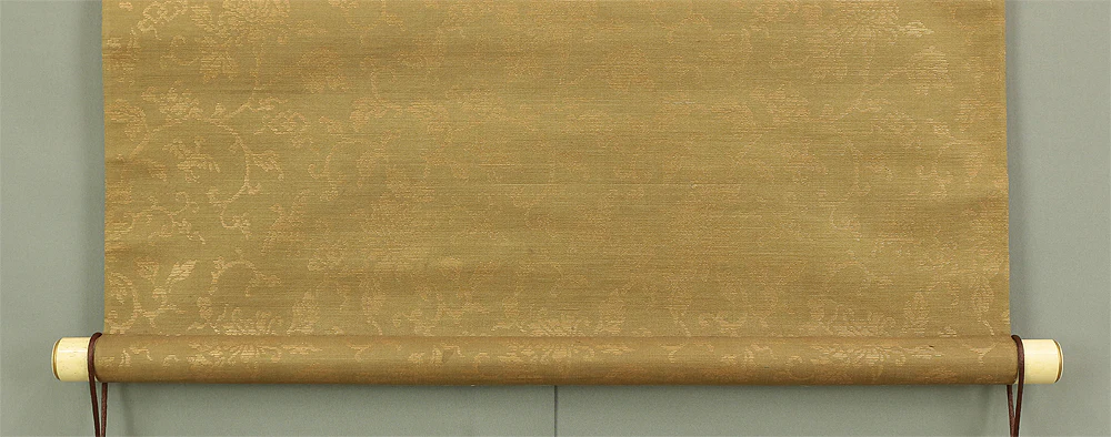 日謙 Nikken Age 1936 Japanese antique art Buddhist kakejiku kakemono wall hanging scroll / Gold Paint (Kindei) Nichiren Mandala Gohonzon with Original Box (Tomobako) RB752 - Image 12