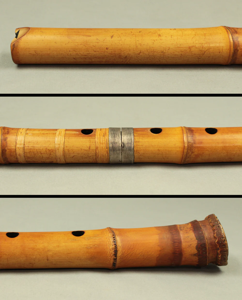 尺八 Shakuhachi Bamboo 琴古流 Kinko-ryu school "竹治 Takeharu" Japanese Traditional Instrument wind flute with Bag S269 - Image 5
