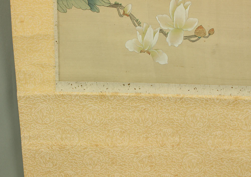 Chinese art kakejiku kakemono wall hanging scroll / Magnolias, Peonies and Butterfly RD206 - Image 15