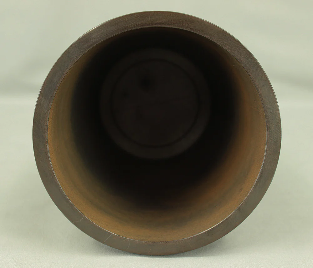 紫雲 Shiun Bronze Hanging Bell 喚鐘 'Kansho' 21cm Small Temple Bell with Hanging Stand and Box VA837 - Image 15