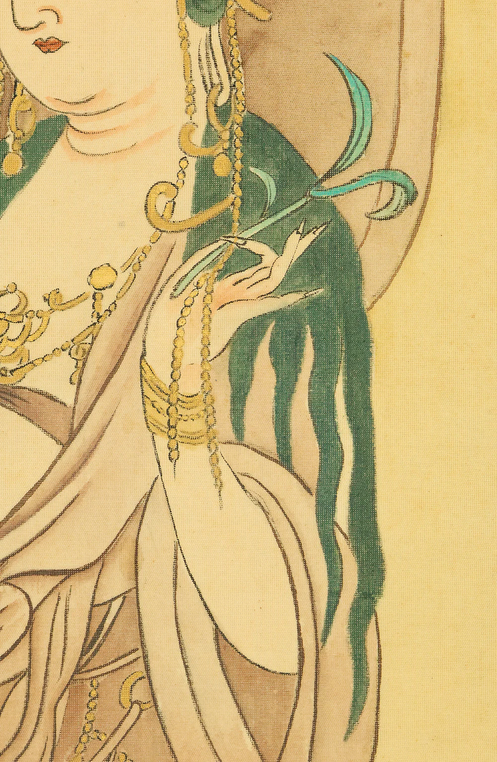 紫雲 Shiun Japanese art kakejiku kakemono wall hanging scroll / Kannongyo 観音経 Jibokannon 慈母観音 with Box RE390 - Image 9