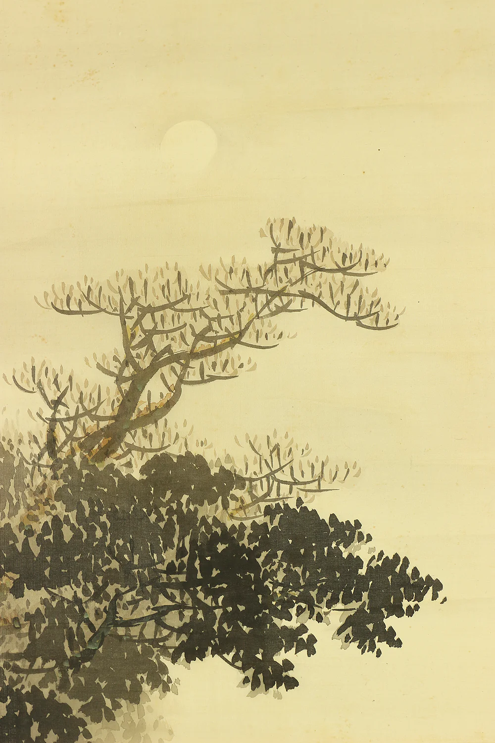 松岳 Shogaku Japanese art kakejiku kakemono wall hanging scroll / Moonlight River Rafting Landscapes RB412 - Image 6