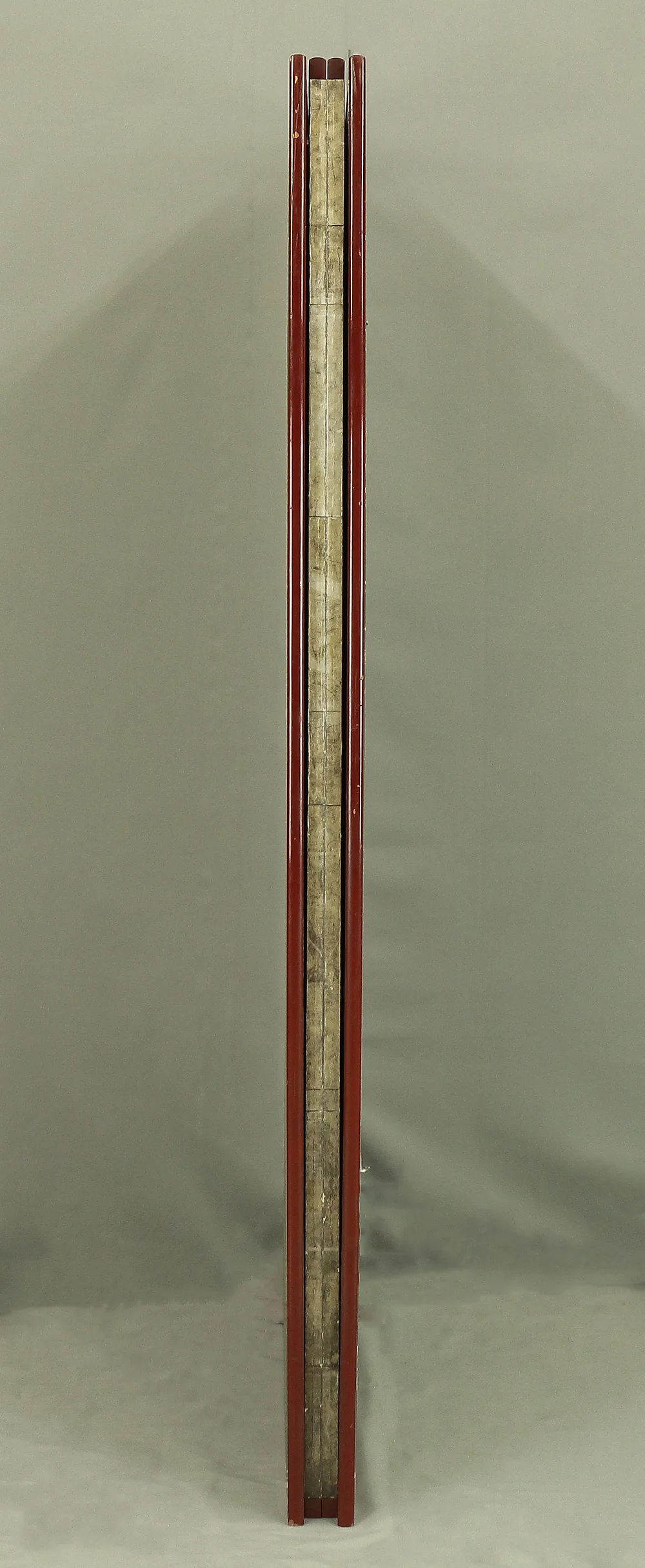 松山 Shozan Japanese Byobu Room divider 4 panels Folding screens "Framed in Silver Leaf - Pheasant Waterfall Parrot Aronia Flower Wild Goose Moon Hawk Pine" V829 - Image 38