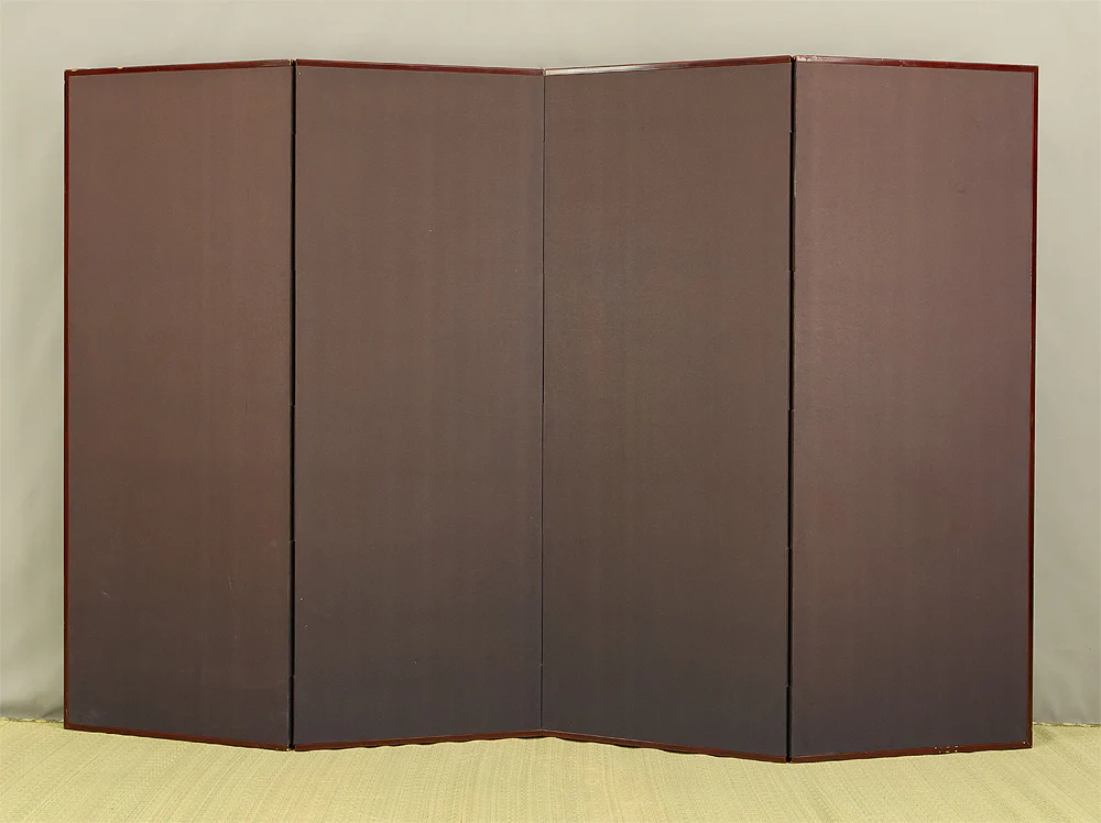 翠芳 Suiho "First Quarter Moon Waves and Flowers" Byobu Four Panels Folding Screens Room Dividers VA960 - Image 37