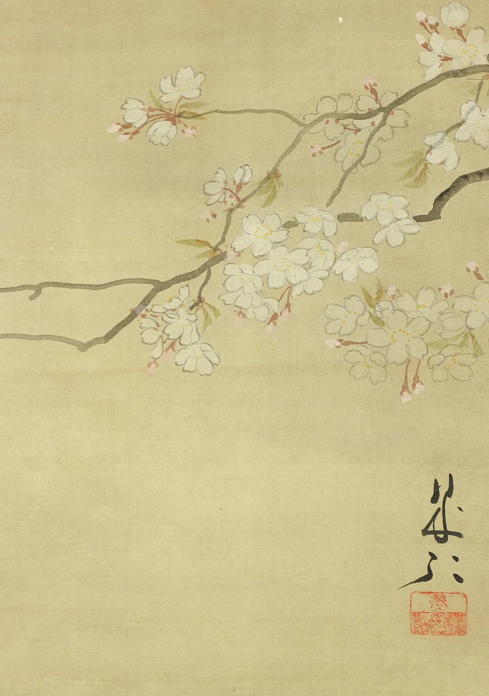 翠紅 Suiko Japanese art kakejiku kakemono wall hanging scrolls / Moonlit Night Cherry Blossom RB442 - Image 11
