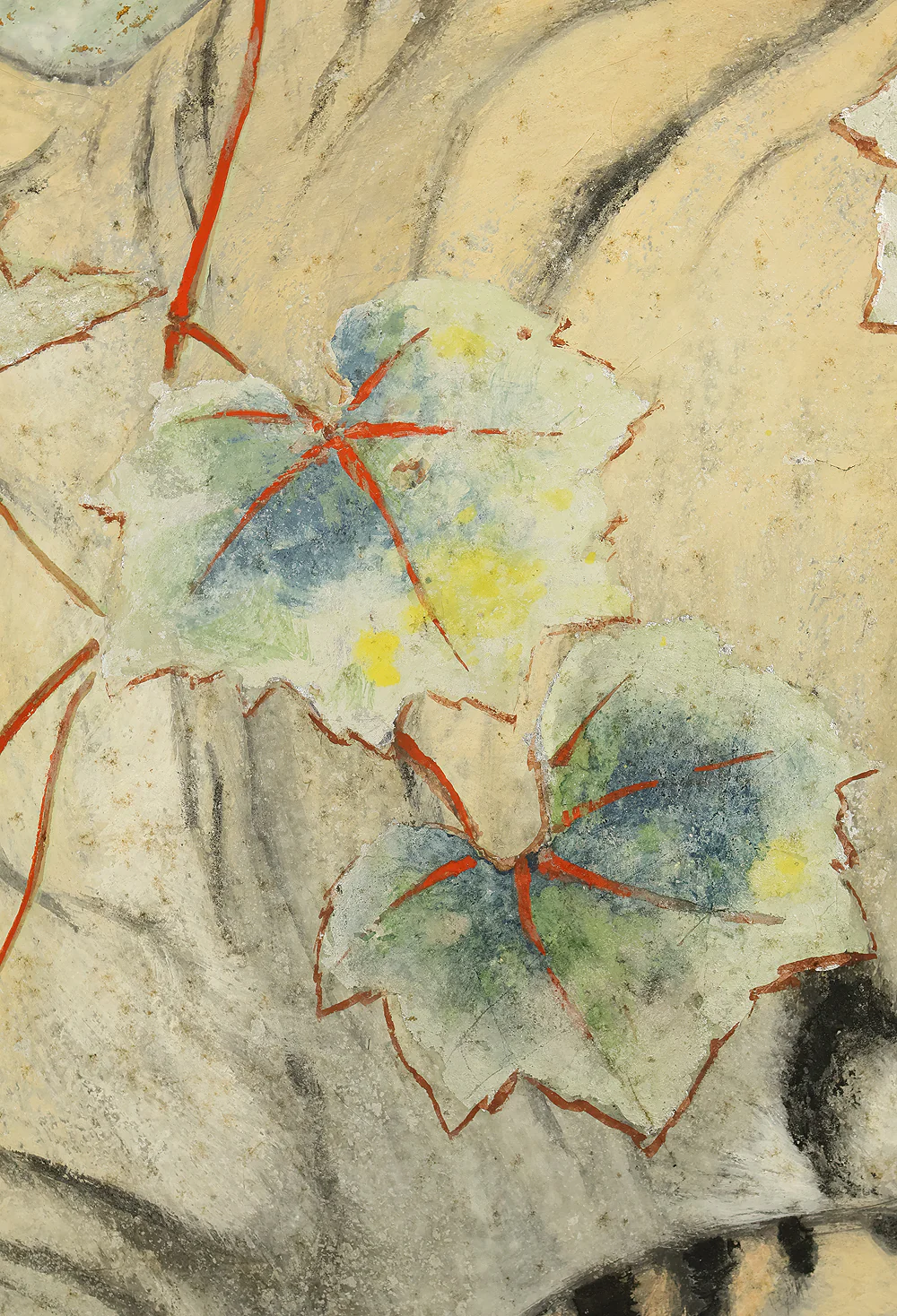 大華 Taika Tiger Lurks in Bamboo Thicket, Wild Grapes Two Panels Folding Screens Byobu Room Dividers VB129 - Image 17
