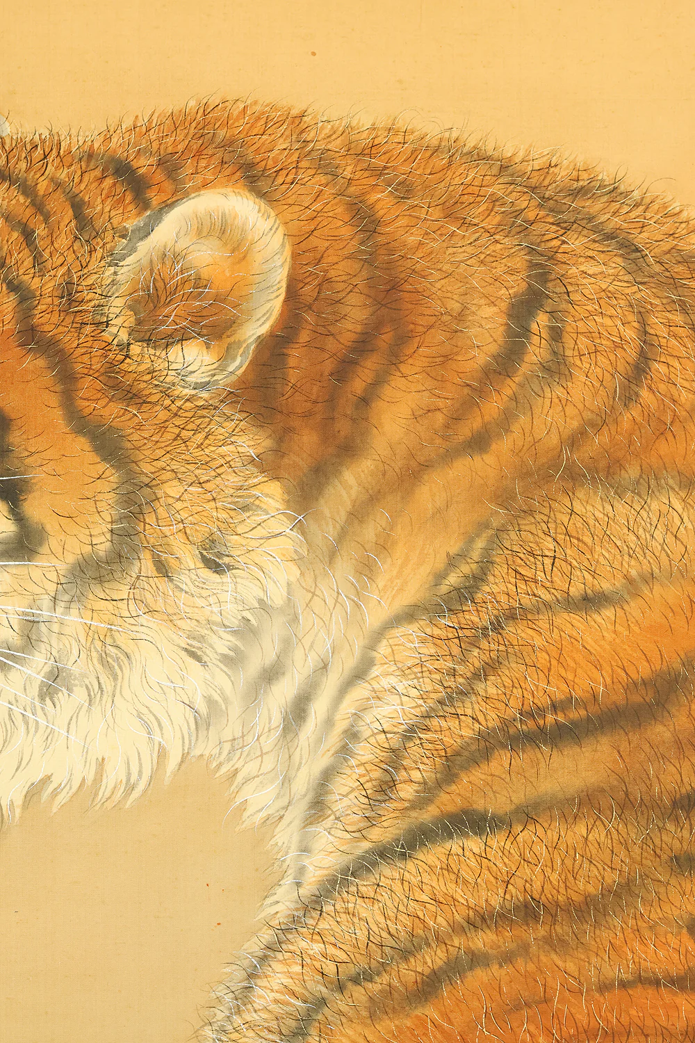 雲京 Unkyo Japanese art kakejiku kakemono wall hanging scroll / Relaxing Tiger Family RE506 - Image 7