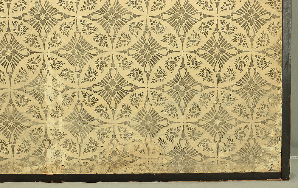 瑞木 Zuimoku Japanese antique Silver Leaf Framed Room divider Byobu 2 panels Folding Screen / Cranes V962 - Image 31
