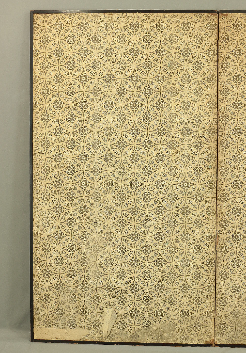 瑞木 Zuimoku Japanese antique Silver Leaf Framed Room divider Byobu 2 panels Folding Screen / Cranes V962 - Image 32