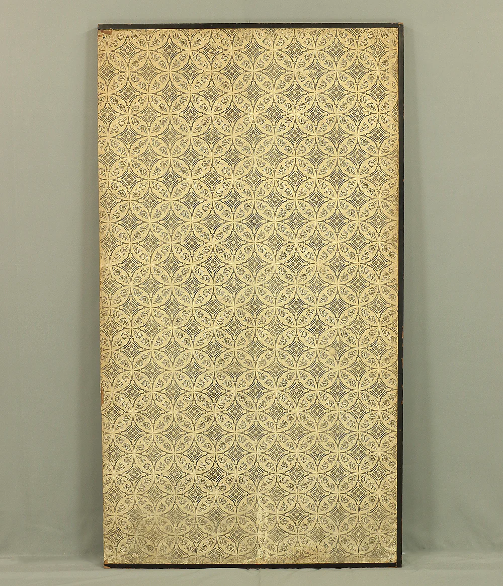 瑞木 Zuimoku Japanese antique Silver Leaf Framed Room divider Byobu 2 panels Folding Screen / Cranes V962 - Image 40