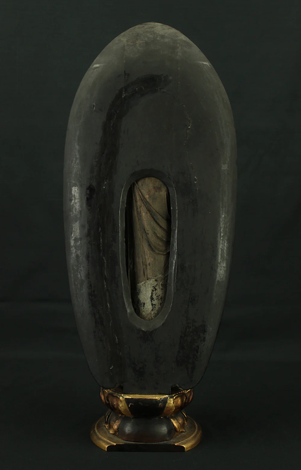 Amida Nyorai 阿弥陀如来 (Amitābha) 45.5cm Buddhism Gilt Lacquer Wooden Statue Sculpture VA822 - Image 6