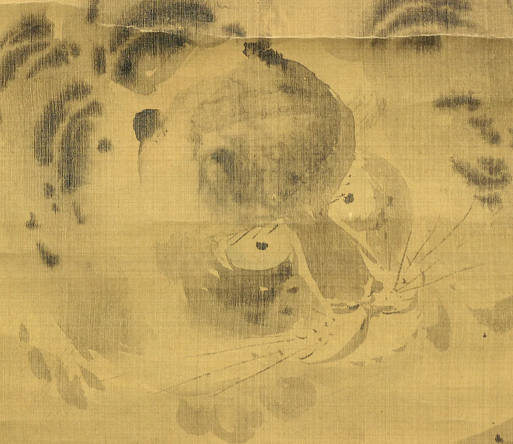狩野洞雲益信 Kano Toun Masunobu (1625-1694) Japanese antique art kakejiku kakemono wall hanging scroll / Bamboo and Tiger with Box RB945 - Image 8