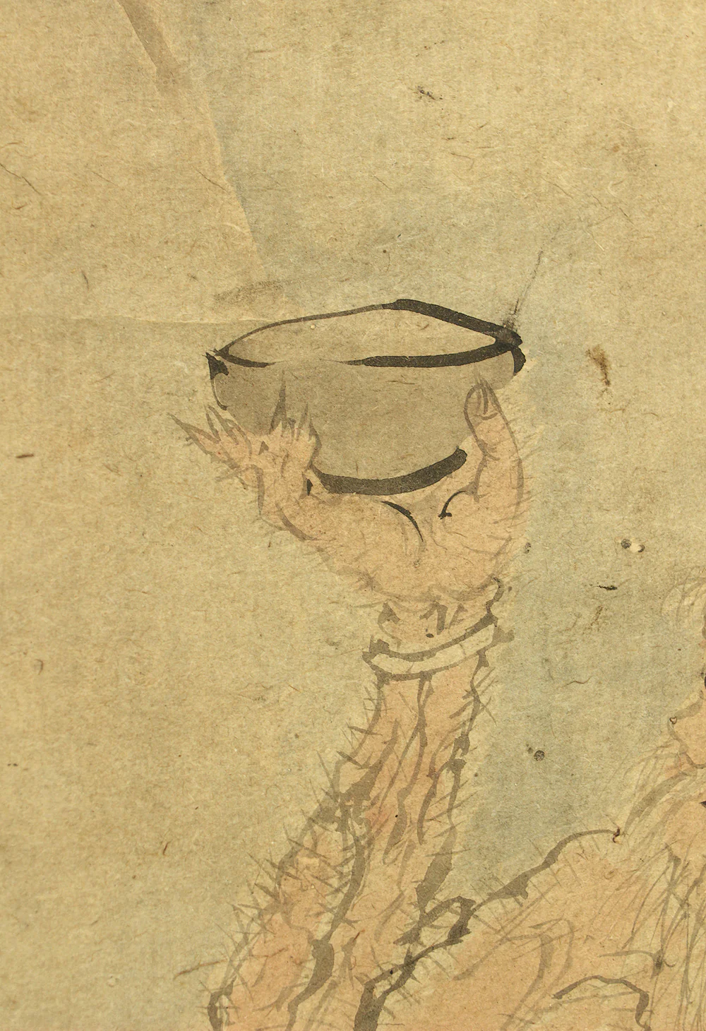 Attributed to 長谷川等伯 Hasegawa Tohaku (1539-1610) Japanese antique art Paired kakejiku kakemono wall hanging scroll / Dragons and Arhats with Box RD289 - Image 6