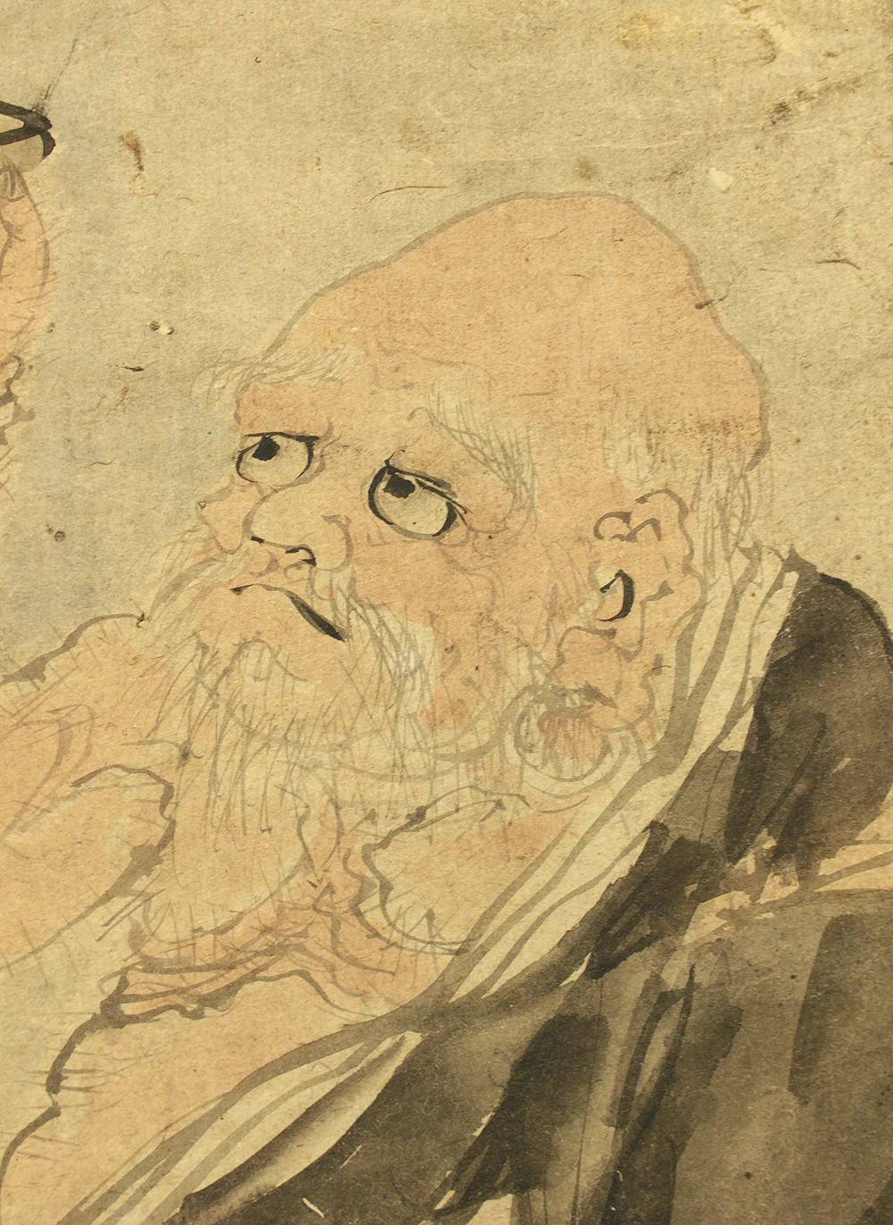 Attributed to 長谷川等伯 Hasegawa Tohaku (1539-1610) Japanese antique art Paired kakejiku kakemono wall hanging scroll / Dragons and Arhats with Box RD289 - Image 7