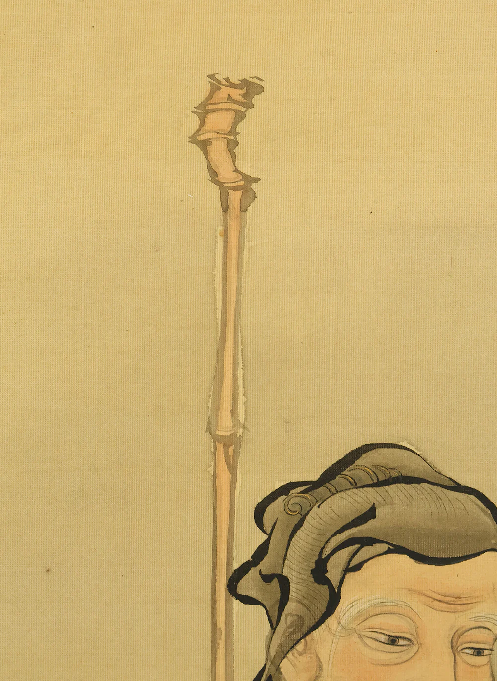 狩野融川 Kano Yusen (1778-1815) Japanese antique art kakejiku kakemono wall hanging scroll / Jurojin (God of longevity), Crane and Tortoise with Box RE682 - Image 6