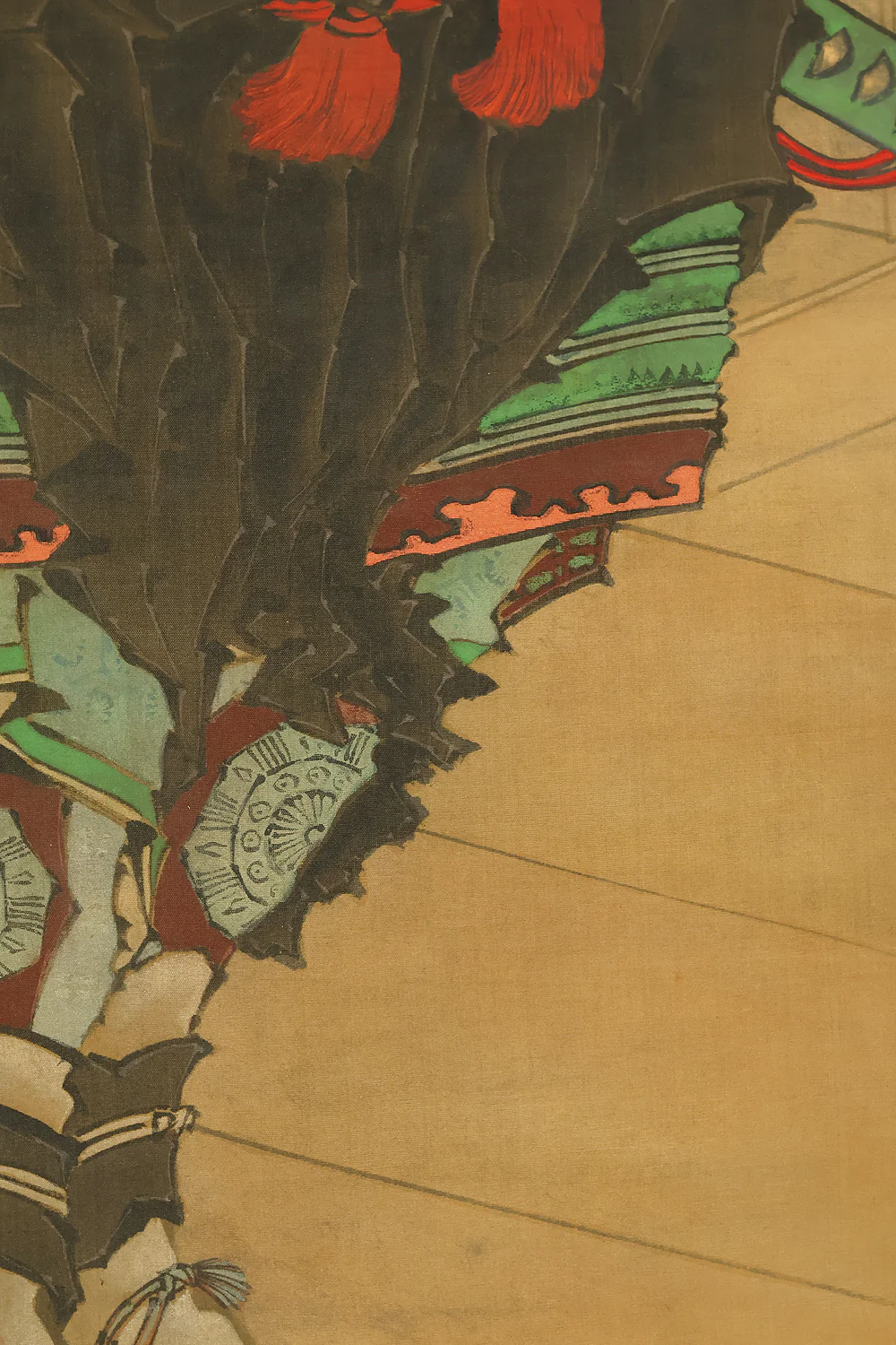 Attributed to 葛飾北斎 Katsushika Hokusai (1760-1849) Japanese antique art kakejiku kakemono wall hanging scroll / 武蔵坊弁慶 Musashibo Benkei Gazing up Moon and Smiling, Flying Bat with Double Box RE635 - Image 22