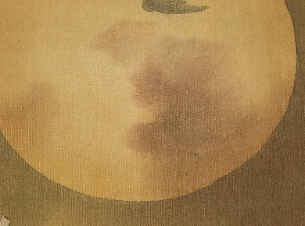 Attributed to 葛飾北斎 Katsushika Hokusai (1760-1849) Japanese antique art kakejiku kakemono wall hanging scroll / 武蔵坊弁慶 Musashibo Benkei Gazing up Moon and Smiling, Flying Bat with Double Box RE635 - Image 7