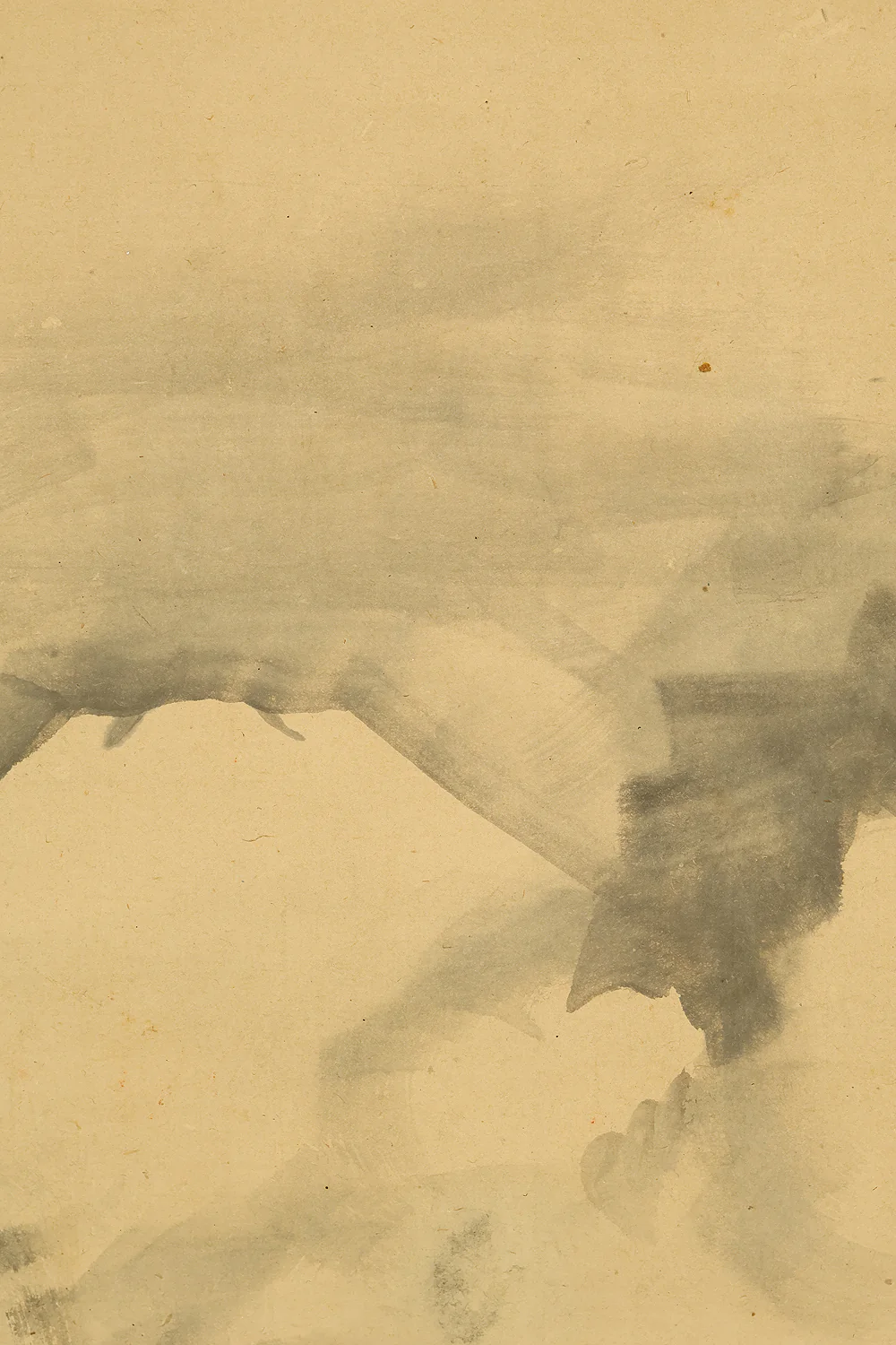 Attributed to 葛飾北斎 Katsushika Hokusai (1760-1849) Japanese antique art kakejiku kakemono wall hanging scroll / Suiboku Ink Dragon Crossing Over Mount Fuji RE409 - Image 6