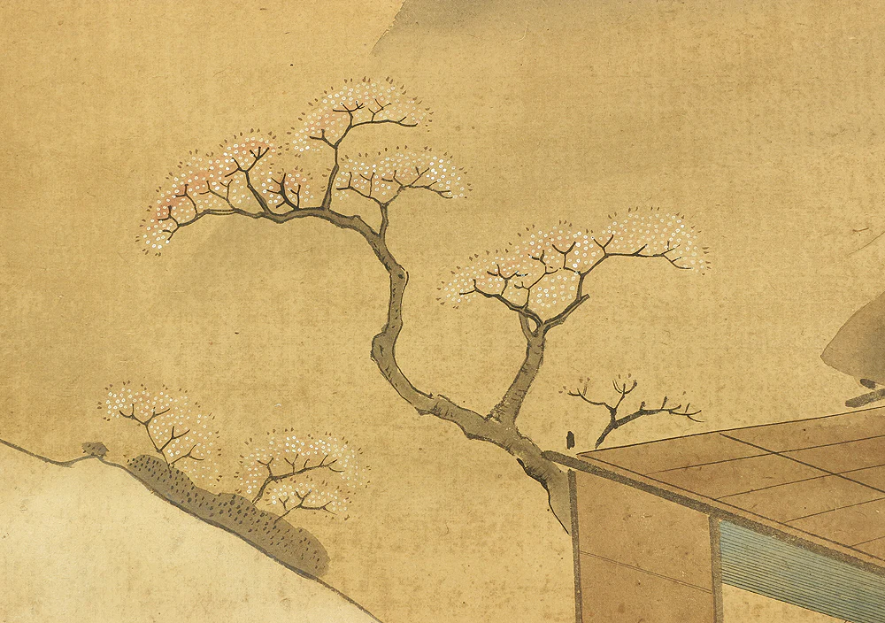 Attributed to 葛飾北斎 Katsushika Hokusai (1760-1849) Japanese antique art kakejiku kakemono wall hanging scroll / Mt Fuji Landscapes and People Taking a Break with Box RC127 - Image 8