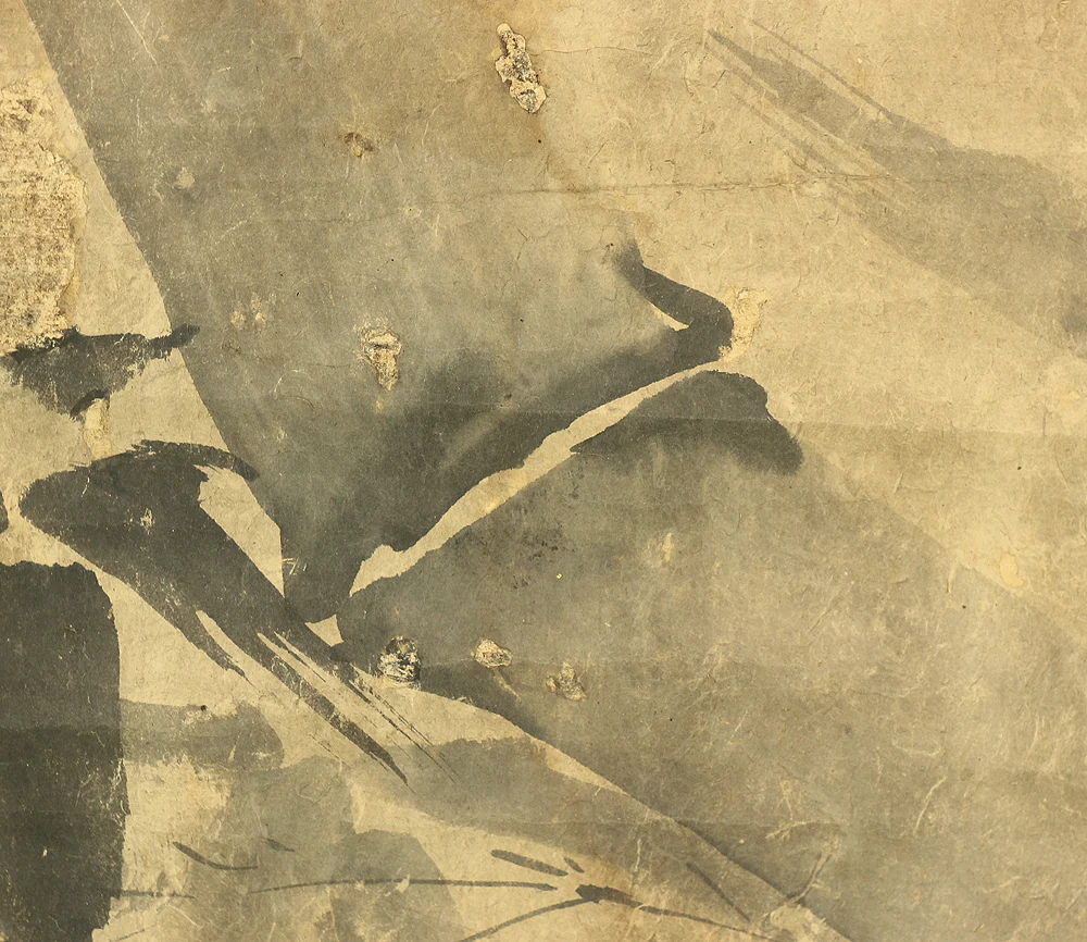 Attributed to 松尾芭蕉 Matsuo Basho (1644-1694) Japanese antique art kakejiku kakemono wall hanging scroll / Bamboo and Hiku Poet たわみては～ RB608 - Image 8