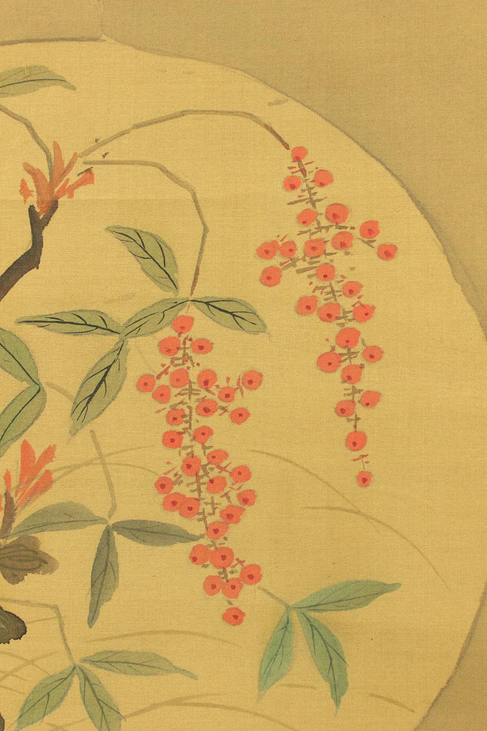 Attributed to 尾形光琳 Ogata Korin (1658-1716) Japanese antique art kakejiku kakemono wall hanging scroll / Cranes, Chrysanthemums, and Nandina with Original Double Box (Tomobako) RD432 - Image 11