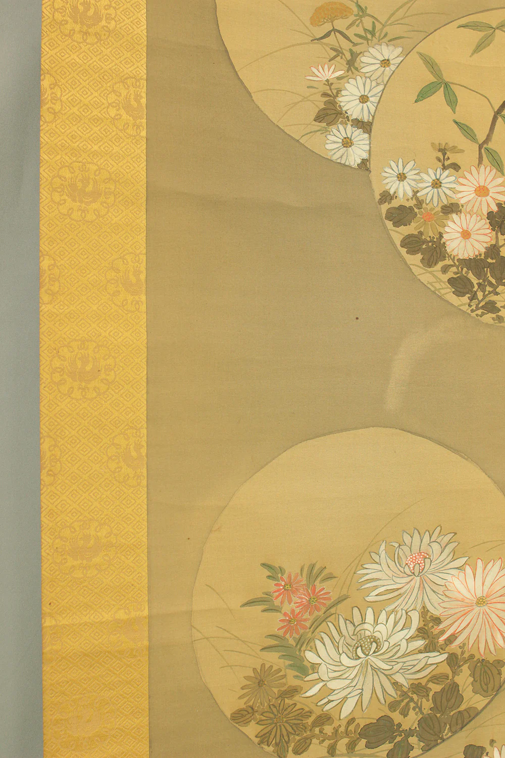 Attributed to 尾形光琳 Ogata Korin (1658-1716) Japanese antique art kakejiku kakemono wall hanging scroll / Cranes, Chrysanthemums, and Nandina with Original Double Box (Tomobako) RD432 - Image 20