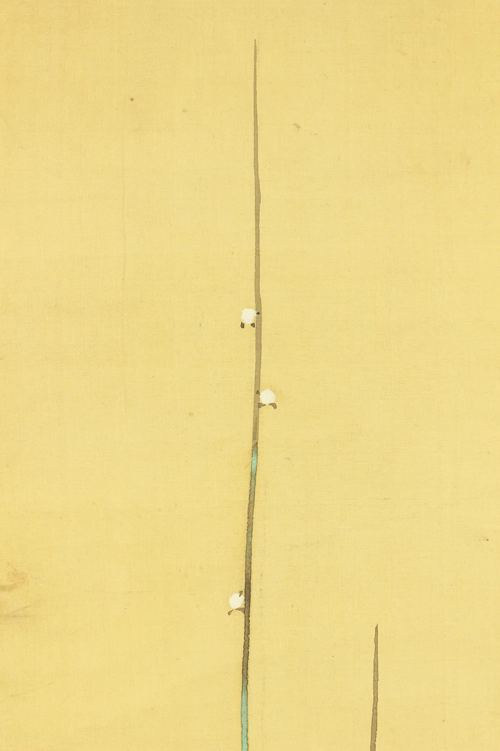 Attributed to 尾形光琳 Ogata Korin (1658-1716) Japanese antique art kakejiku kakemono wall hanging scroll / White Plum Tree with Box RD258 - Image 5