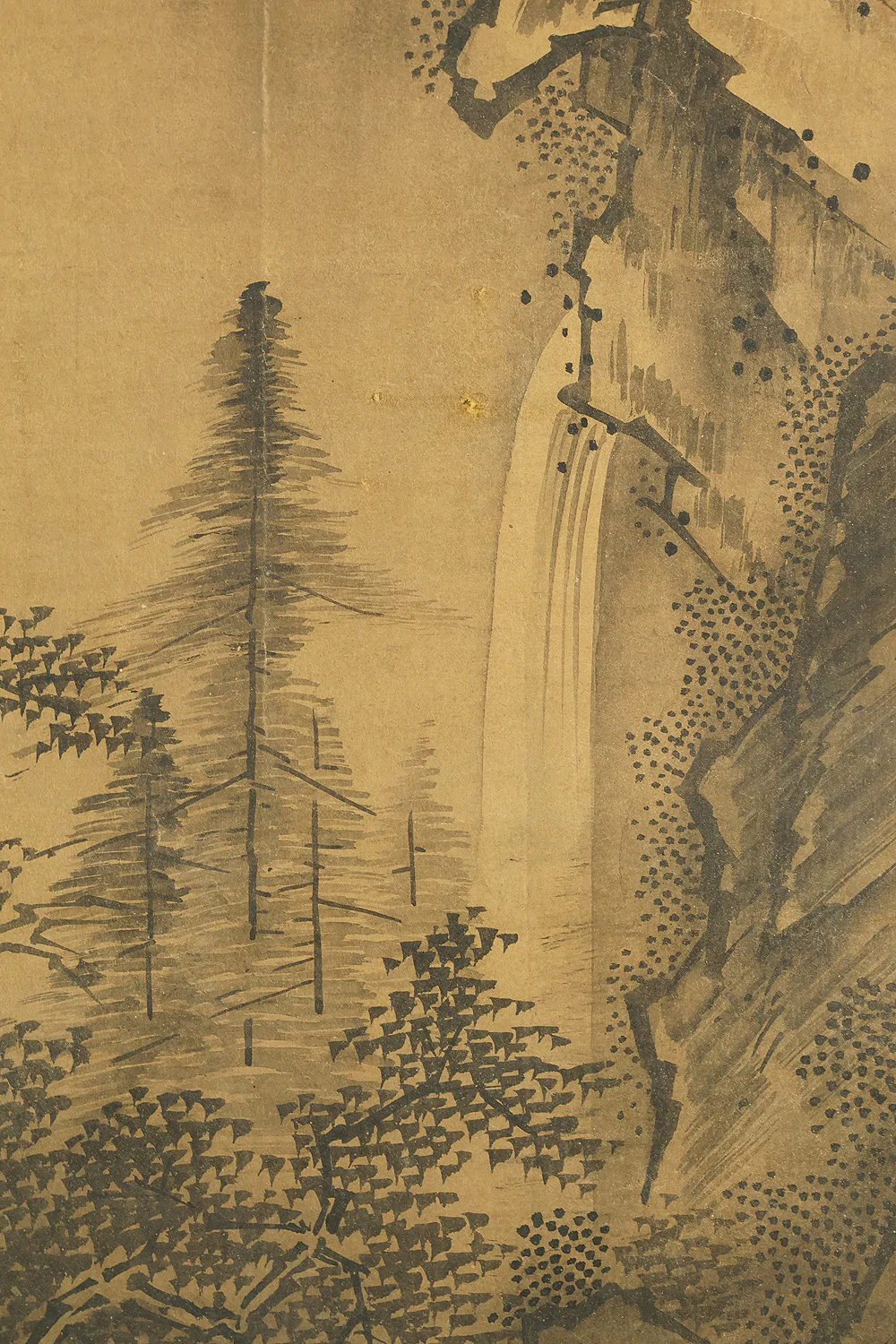 Attributed to 雪舟等楊 Sesshu Toyo (1420-1506) Japanese antique art a set of three kakejiku kakemono wall hanging scrolls / Broken Ink Landscape (Haboku Sansui) Suiboku Ink Landscape Mountains Rivers and Three Wise Men with Appraised Box RE445 - Image 30
