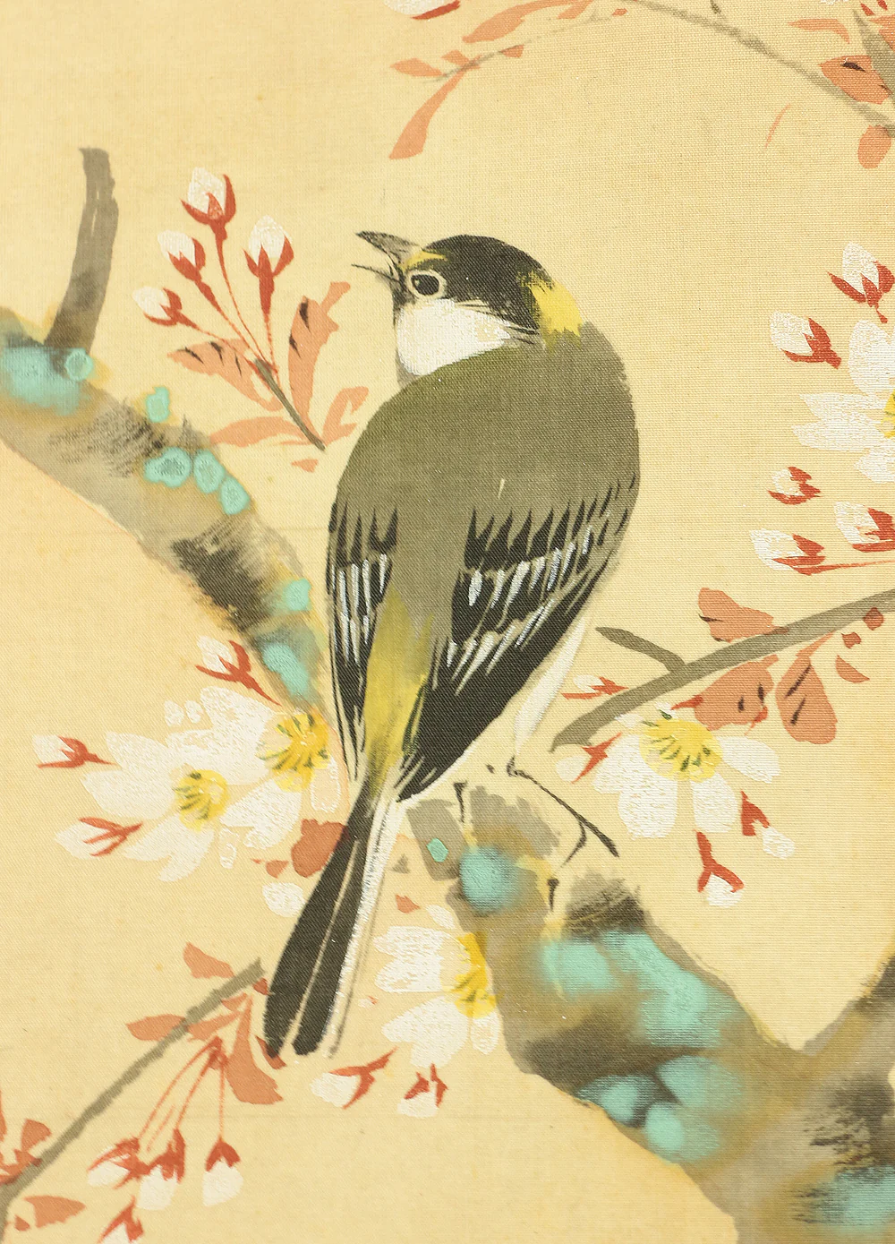 南華 Nanga Japanese antique art kakejiku kakemono wall hanging scroll / Cherry Blossom and Bird in the Rising Sun with Box RB438 - Image 10
