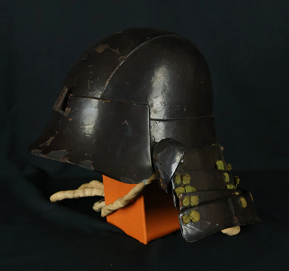 Authentic Early Edo Period Samurai Helmet Kabuto – Iron Zunari Kabuto with Menpo VB137 - Image 9