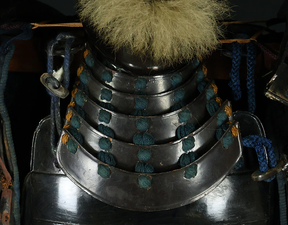 Authentic Edo Period Samurai Armor Kacchu Yoroi, Life-Size Black Lacquered Iron with Kabuto, Menpo, Armor Stand and Storage Box VB135 - Image 22