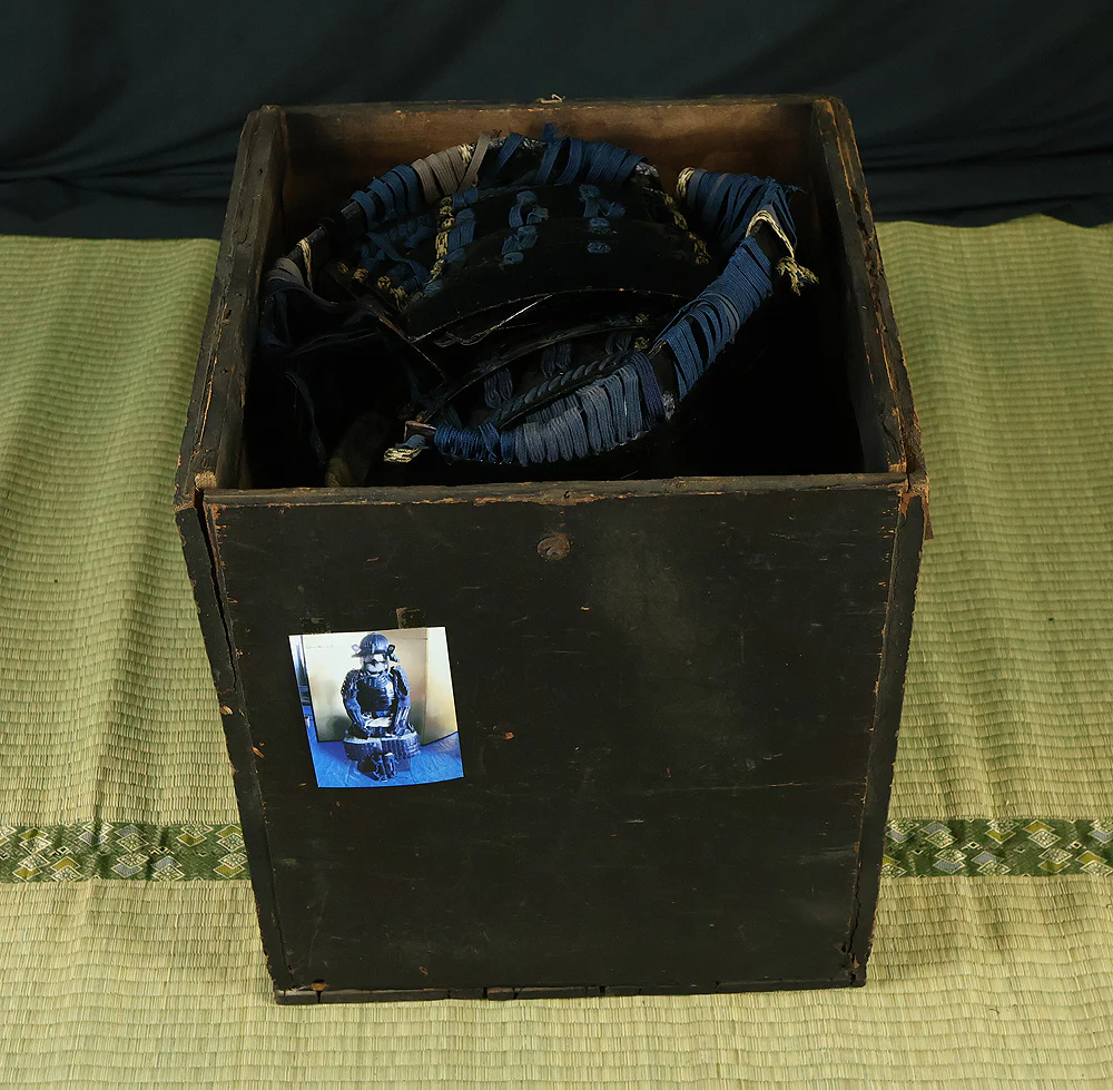 Authentic Edo Period Samurai Armor Kacchu Yoroi, Life-Size Black Lacquered Iron with Kabuto, Menpo, Armor Stand and Storage Box VB135 - Image 87