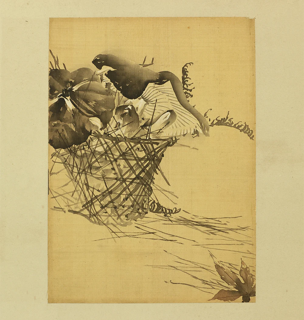 Byobu 6 panels Room Divider Japanese antique art folding screen Attached paintings & poems V473 - Image 29