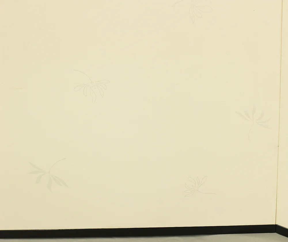 Byobu Folding Screen Room divider 2 panels / 'Plane - Silver Flowers Dancing in Wind' VA297 - Image 13