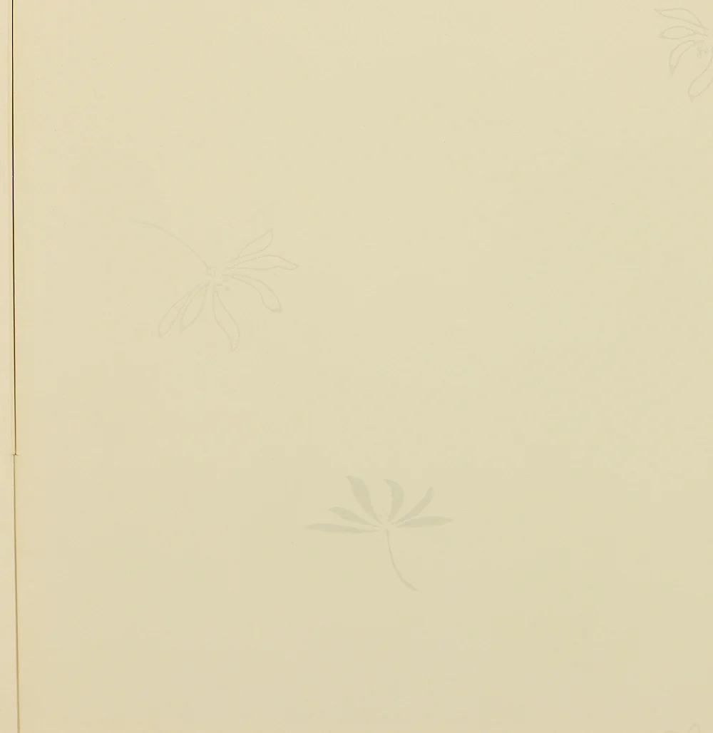 Byobu Folding Screen Room divider 2 panels / 'Plane - Silver Flowers Dancing in Wind' VA297 - Image 20