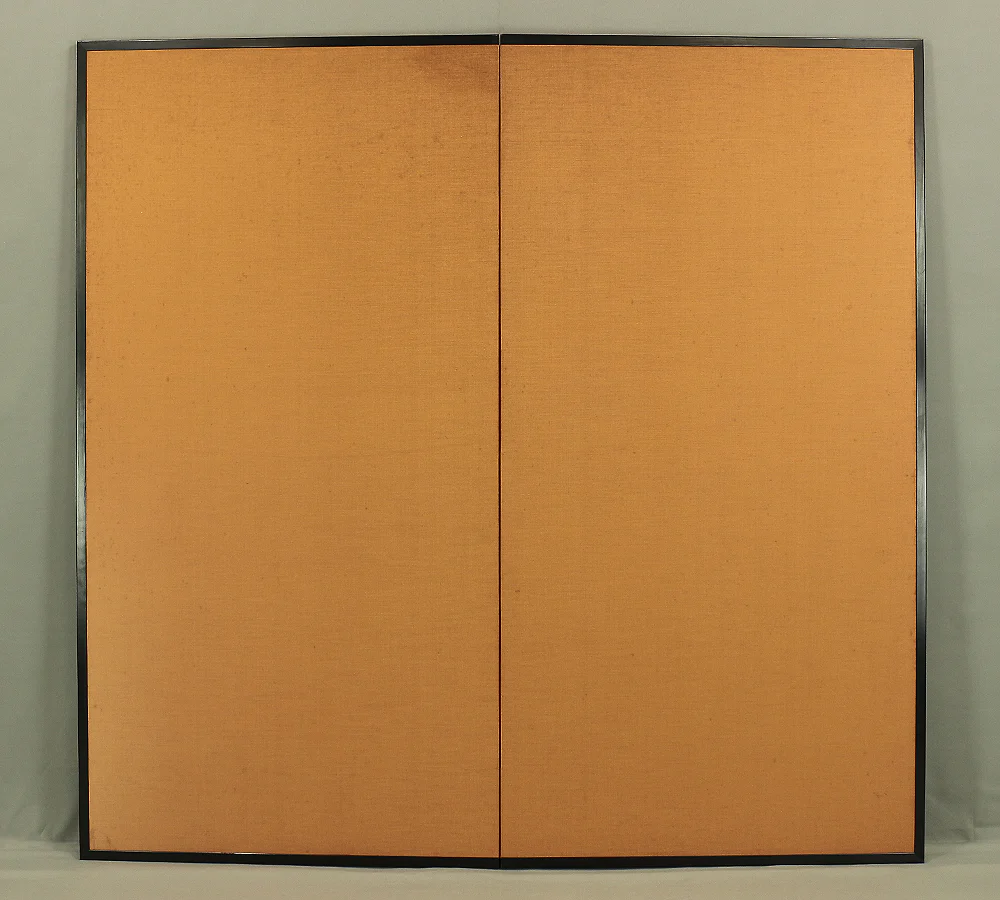 Byobu Folding Screen Room divider 2 panels / 'Plane - Silver Flowers Dancing in Wind' VA297 - Image 32