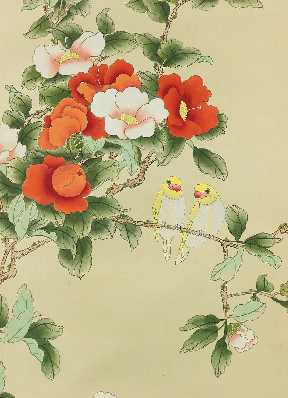 Chinese Kakejiku Kakemono wall Hanging scroll / Flowers and Birds A920 - Image 6