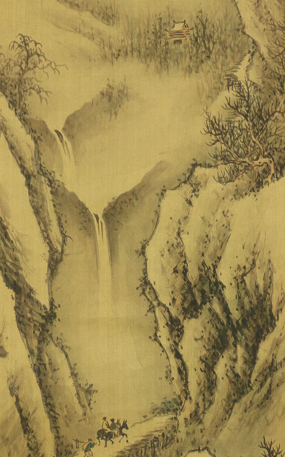 Chinese kakejiku kakemono wall hanging scroll / Sansui Landscape Mountain Waterfall River RB863 - Image 10